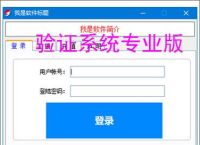 验证系统专业版